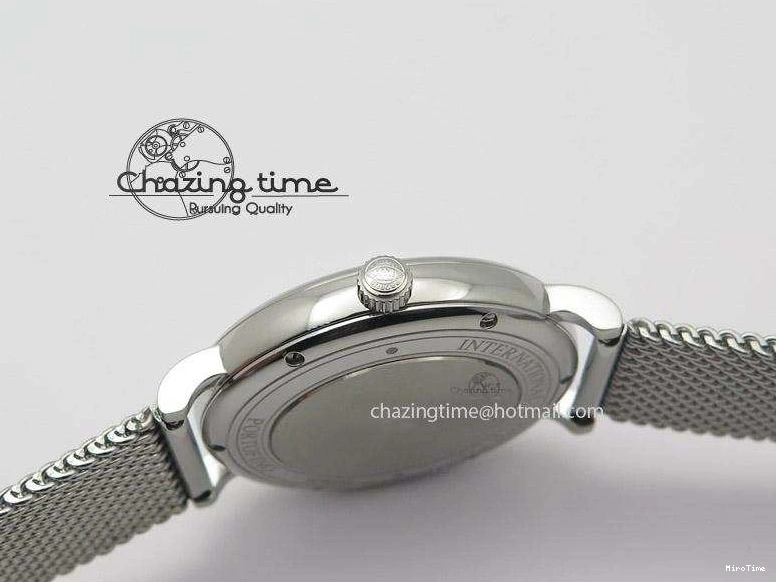 MIROTIME 0506 Portofino SCHAFFHAUSEN SS MKF 1:1 Best Edition Black Dial On Mesh Bracelet A Sporty 7342